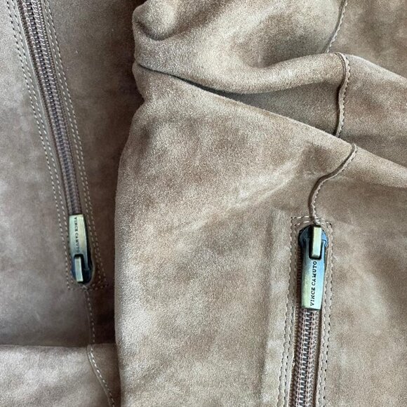 Vince Camuto Taupe Suede Slouch Knee-High Heeled Boots – Size 8 New / Never Worn - Picture 2 of 5
